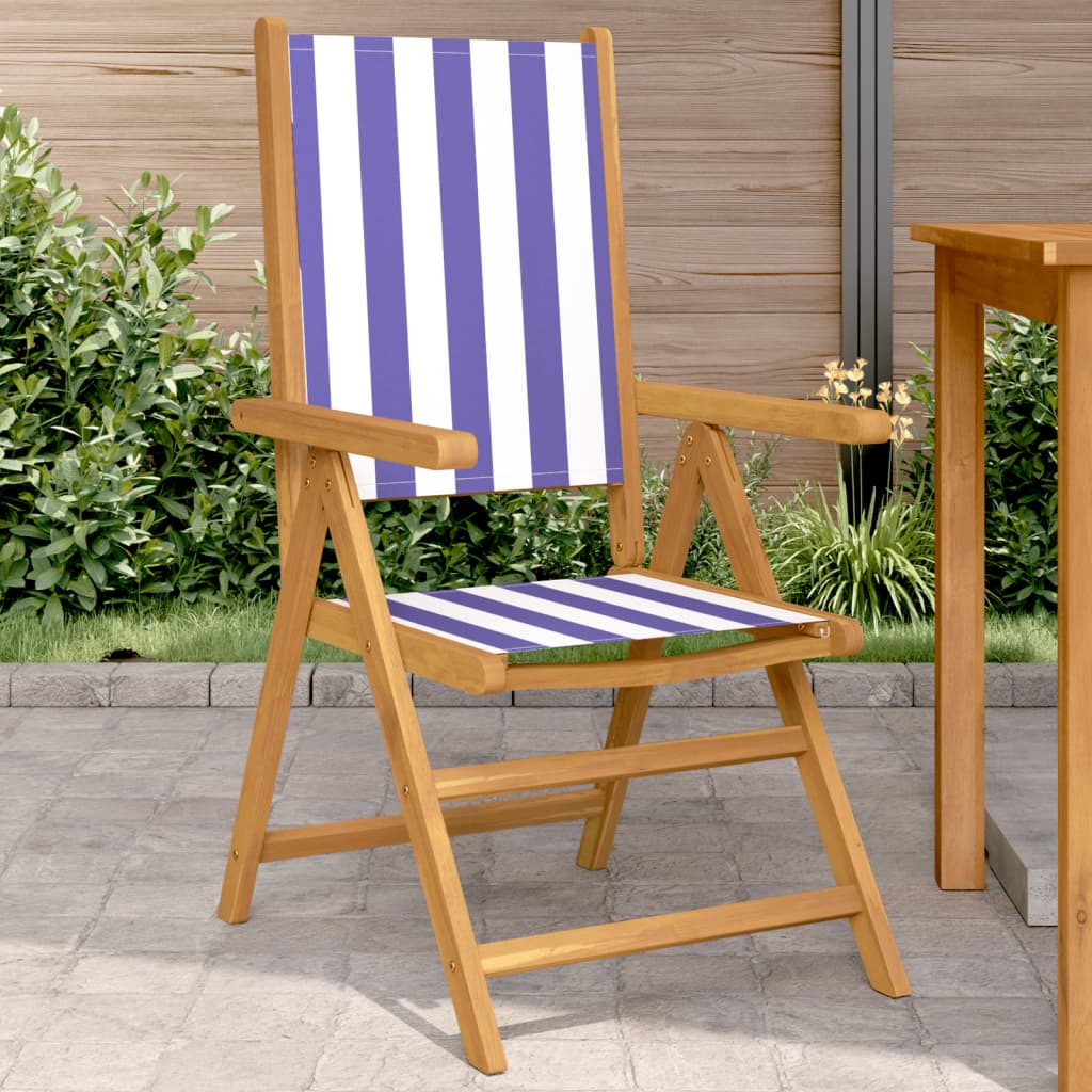 Garden Chairs 2 Pcs Solid Wood Acacia And Fabric