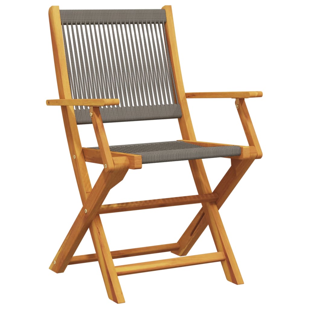 Garden Chairs 2 Pcs Solid Wood Acacia And Polypropylene
