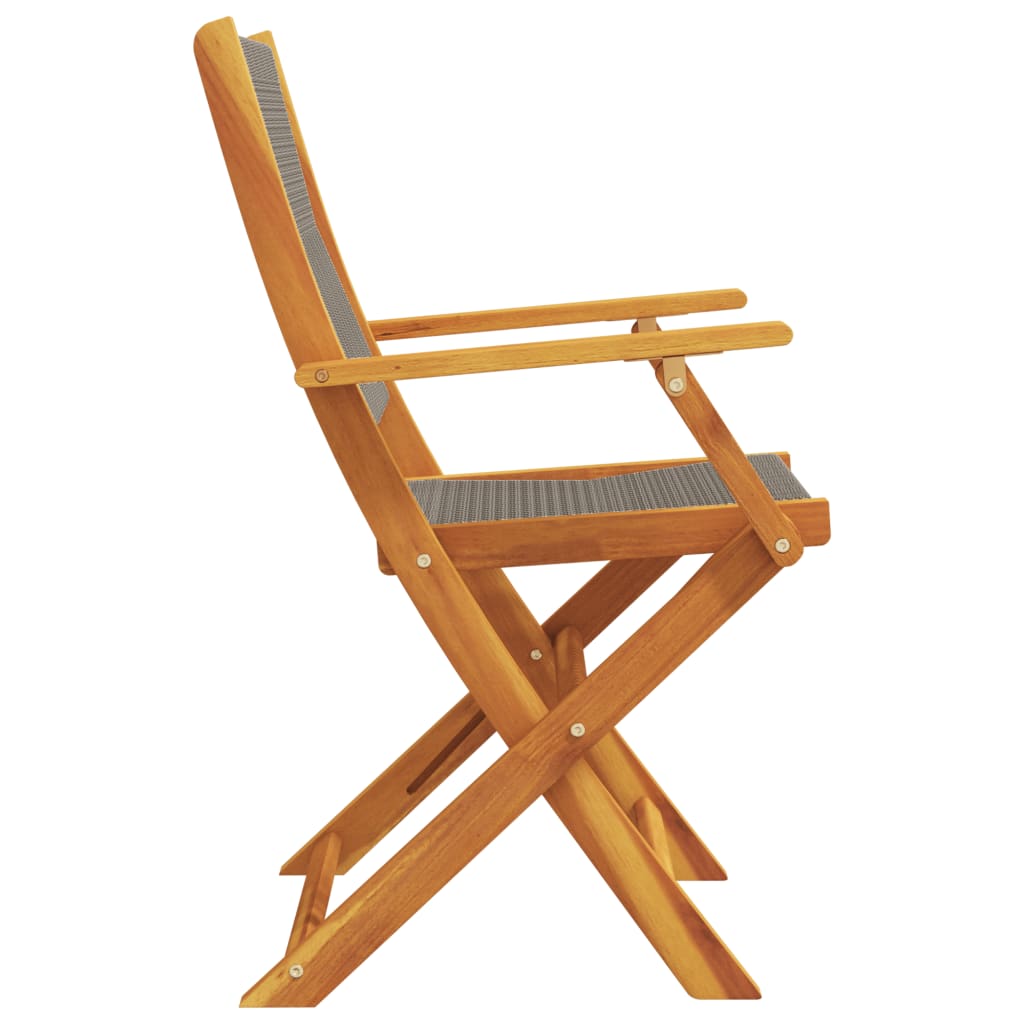 Garden Chairs 2 Pcs Solid Wood Acacia And Polypropylene