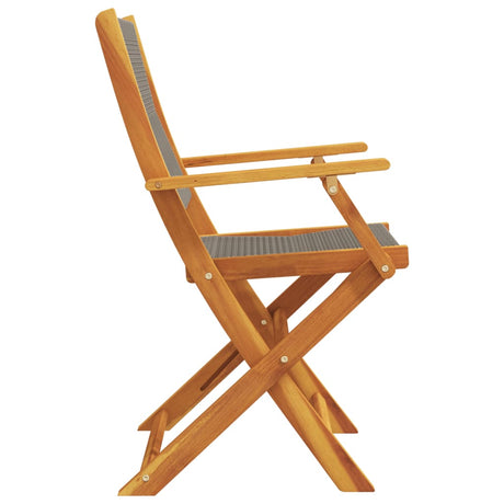 Garden Chairs 2 Pcs Solid Wood Acacia And Polypropylene