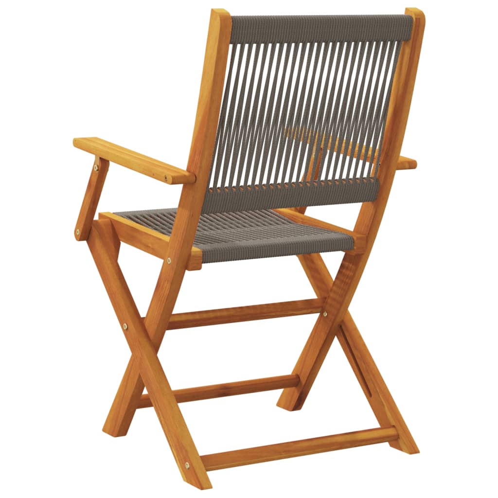 Garden Chairs 2 Pcs Solid Wood Acacia And Polypropylene