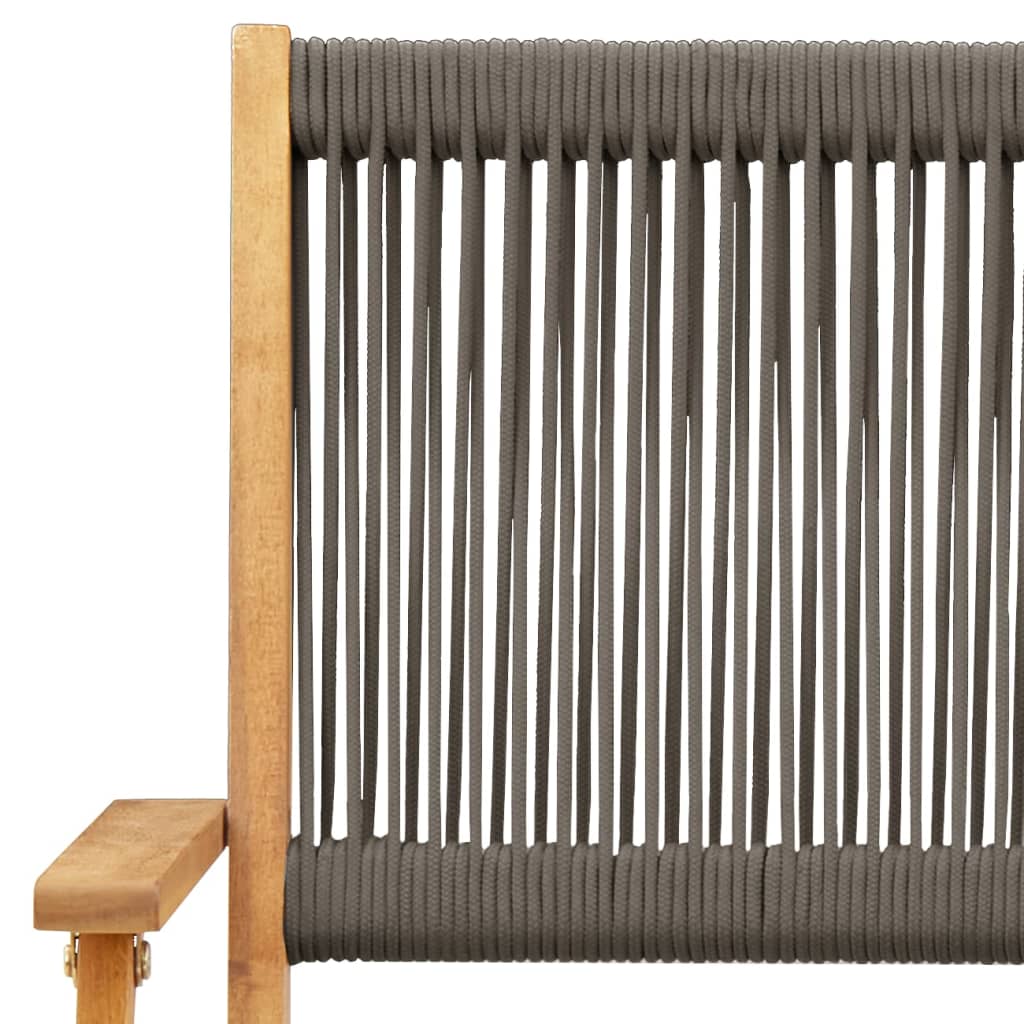 Garden Chairs 2 Pcs Solid Wood Acacia And Polypropylene