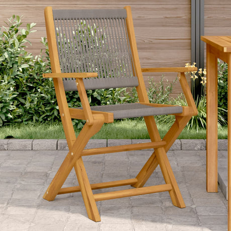 Garden Chairs 2 Pcs Solid Wood Acacia And Polypropylene