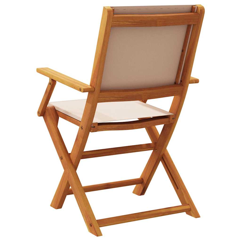 Garden Chairs 2 Pcs Solid Wood Acacia And Fabric