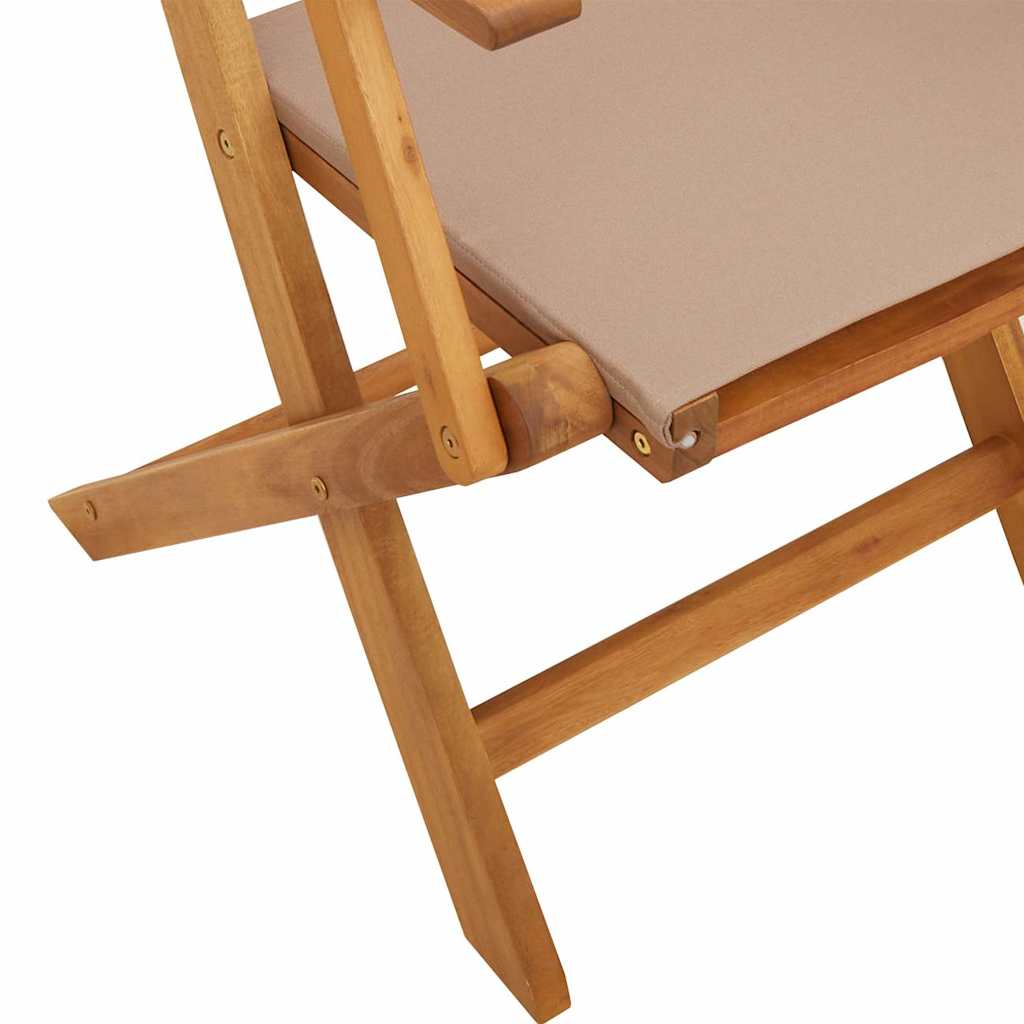 Garden Chairs 2 Pcs Solid Wood Acacia And Fabric