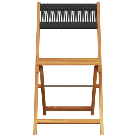 Bistro Chairs 2 Pcs Solid Wood Acacia And Rope