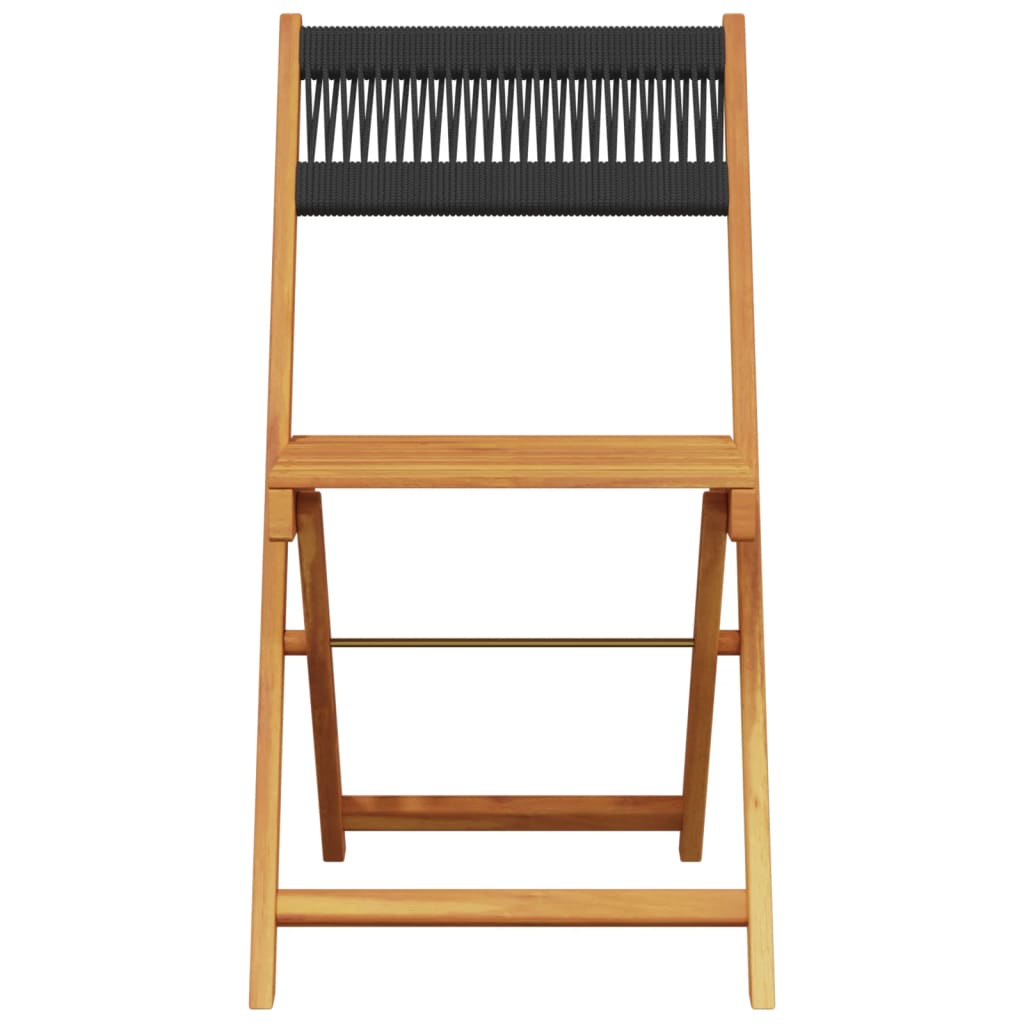 Bistro Chairs 2 Pcs Solid Wood Acacia And Rope