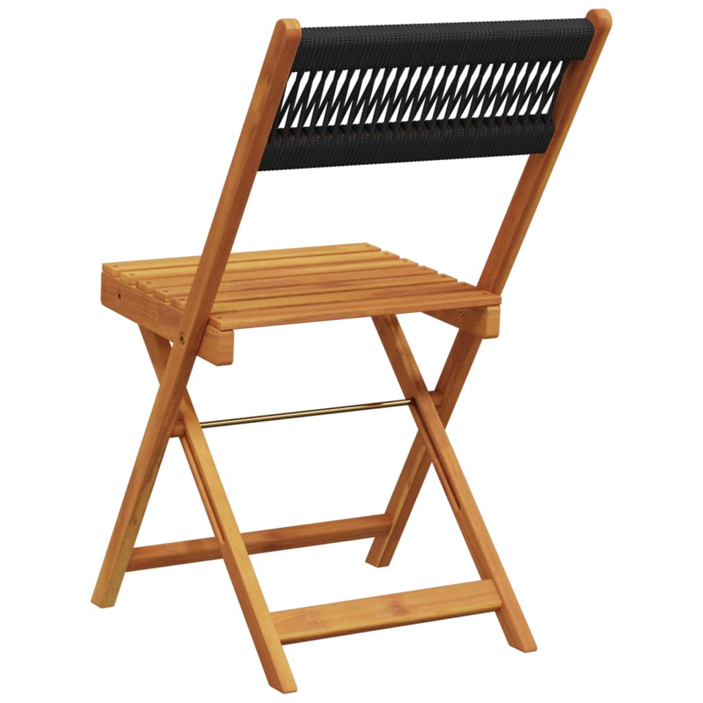 Bistro Chairs 2 Pcs Solid Wood Acacia And Rope