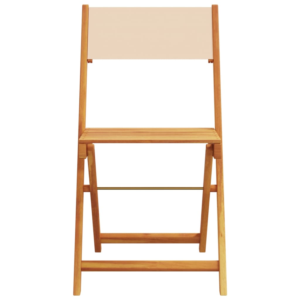 Bistro Chairs 2 Pcs Solid Wood Acacia And Fabric