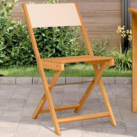 Bistro Chairs 2 Pcs Solid Wood Acacia And Fabric