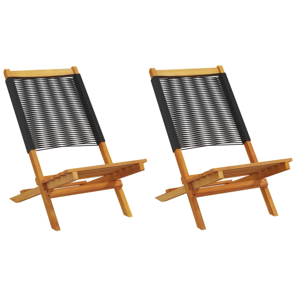 Folding Garden Chairs 6 Pcs Solid Wood Acacia