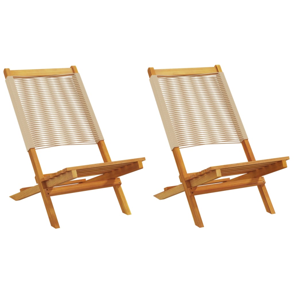 Folding Garden Chairs 6 Pcs Solid Wood Acacia
