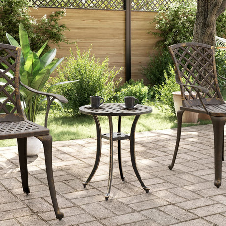 Garden Table Ø48X53 Cm Cast Aluminium