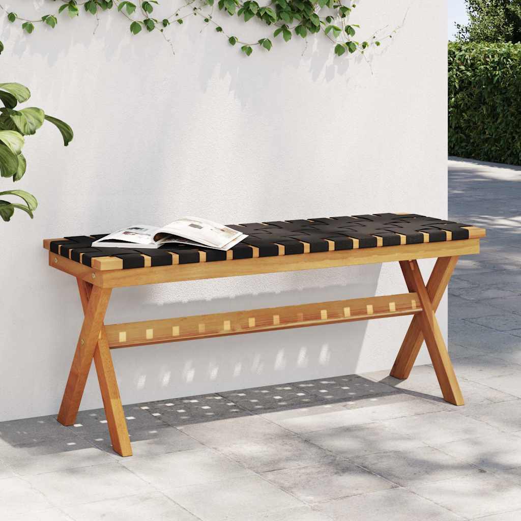Garden Bench Solid Wood Acacia And Fabric