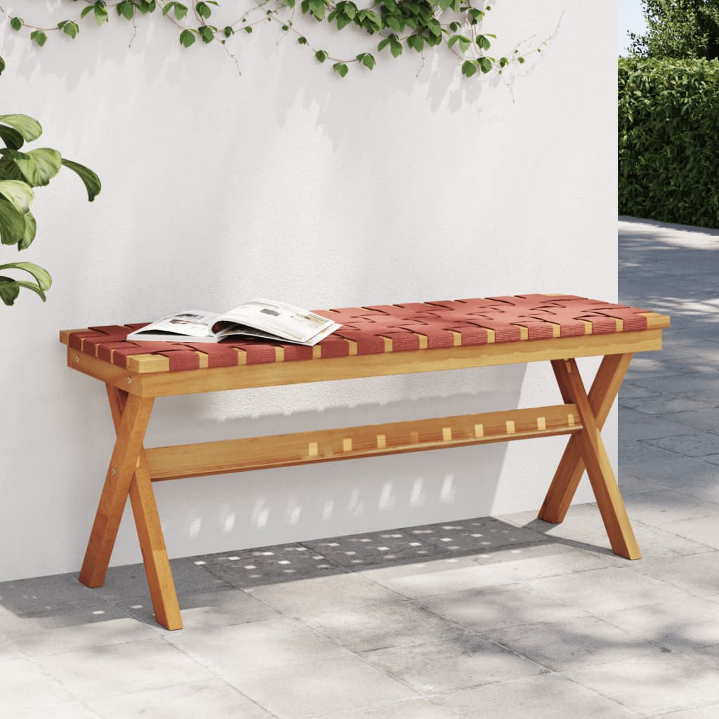 Garden Bench Solid Wood Acacia And Fabric