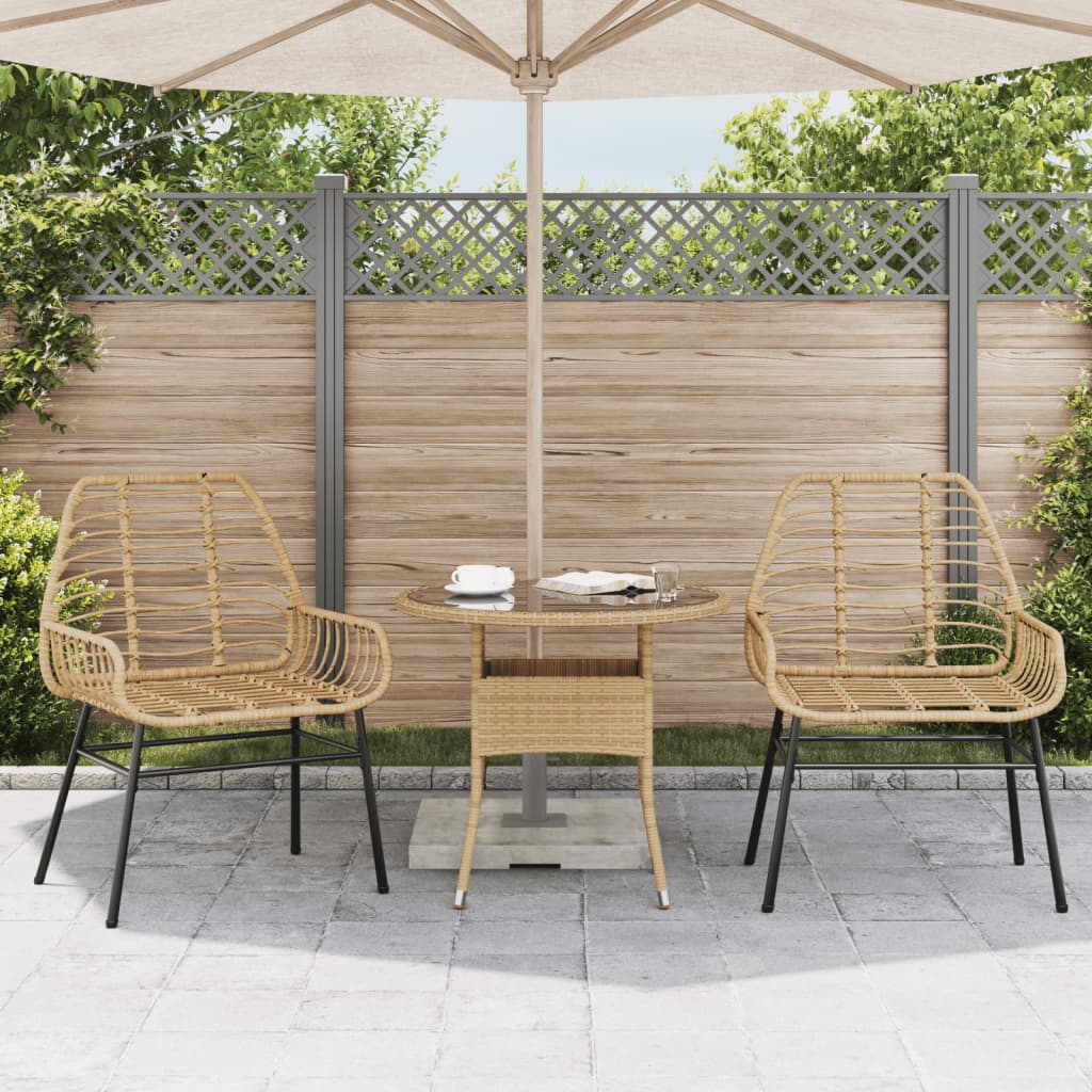 Garden Chairs 2 Pcs Poly Rattan