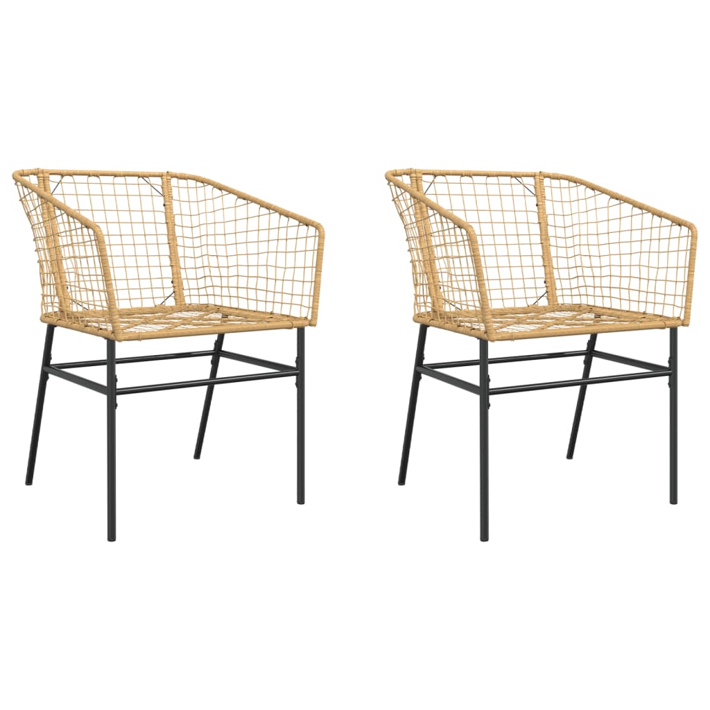 Garden Chairs 2 Pcs Poly Rattan