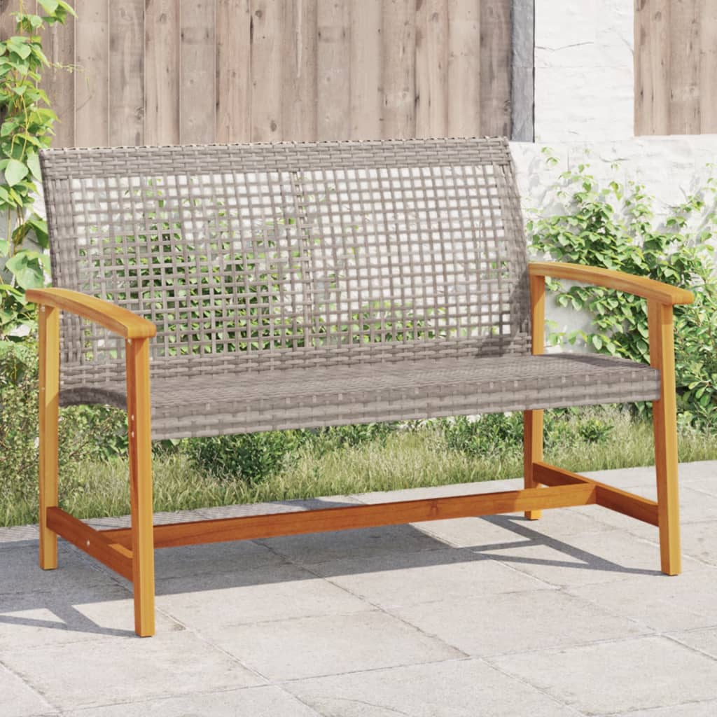 Garden S 2 Pcs Poly Rattan And Acacia Wood