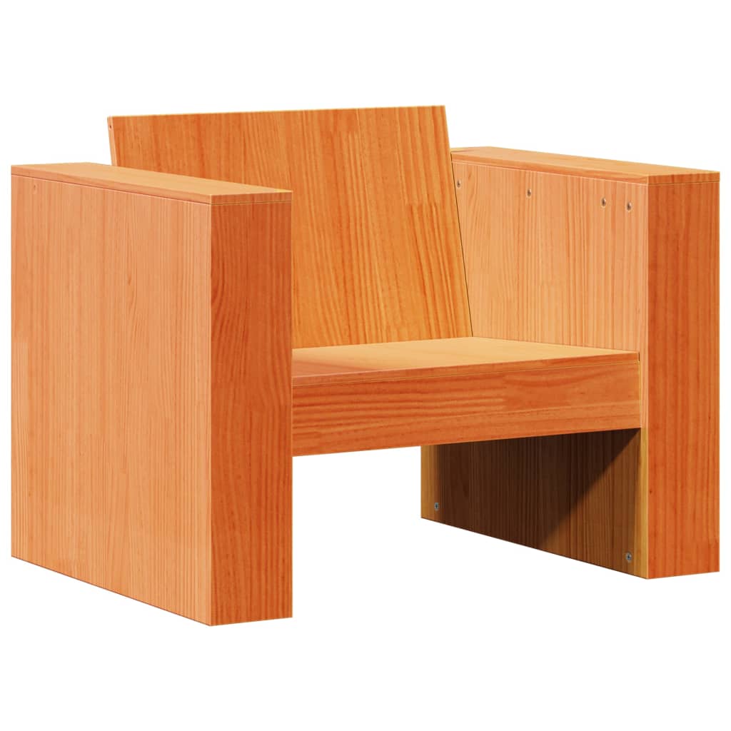 2 Piece Garden Lounge Set Solid Wood Pine