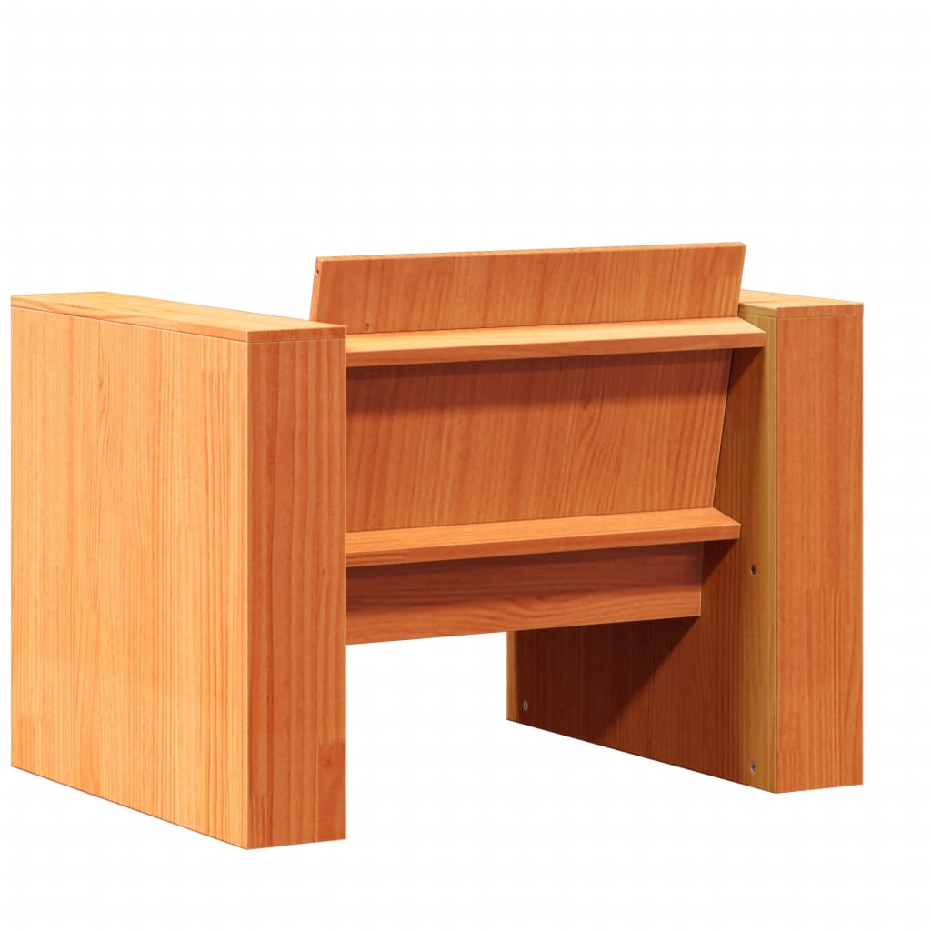 2 Piece Garden Lounge Set Solid Wood Pine