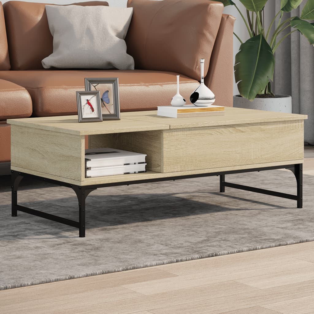Coffee Table 100X50X35 Cm Engineered Wood And Metal