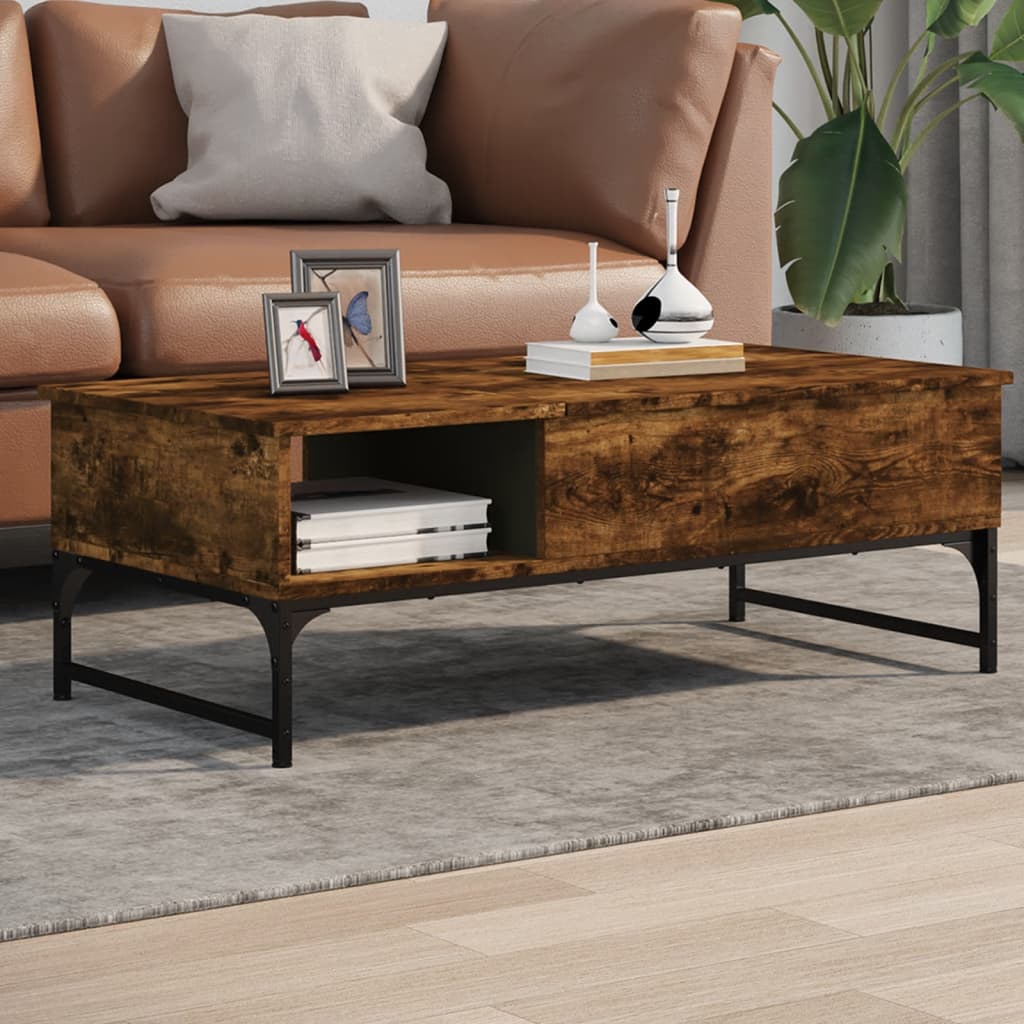 Coffee Table 100X50X35 Cm Engineered Wood And Metal