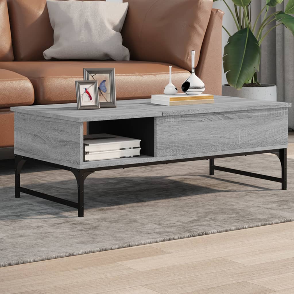 Coffee Table 100X50X35 Cm Engineered Wood And Metal