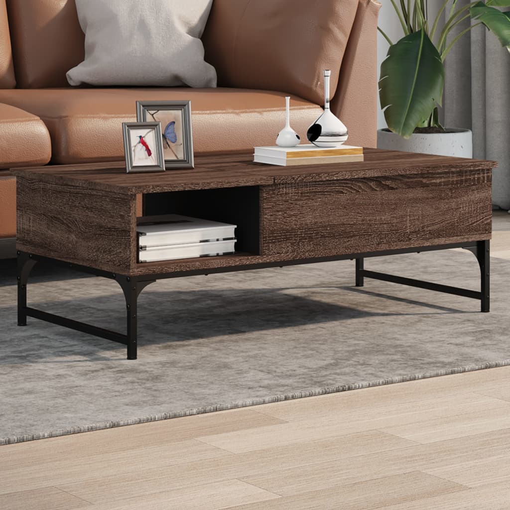 Coffee Table 100X50X35 Cm Engineered Wood And Metal