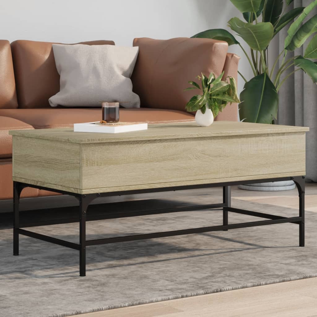 Coffee Table Engineered Wood And Metal