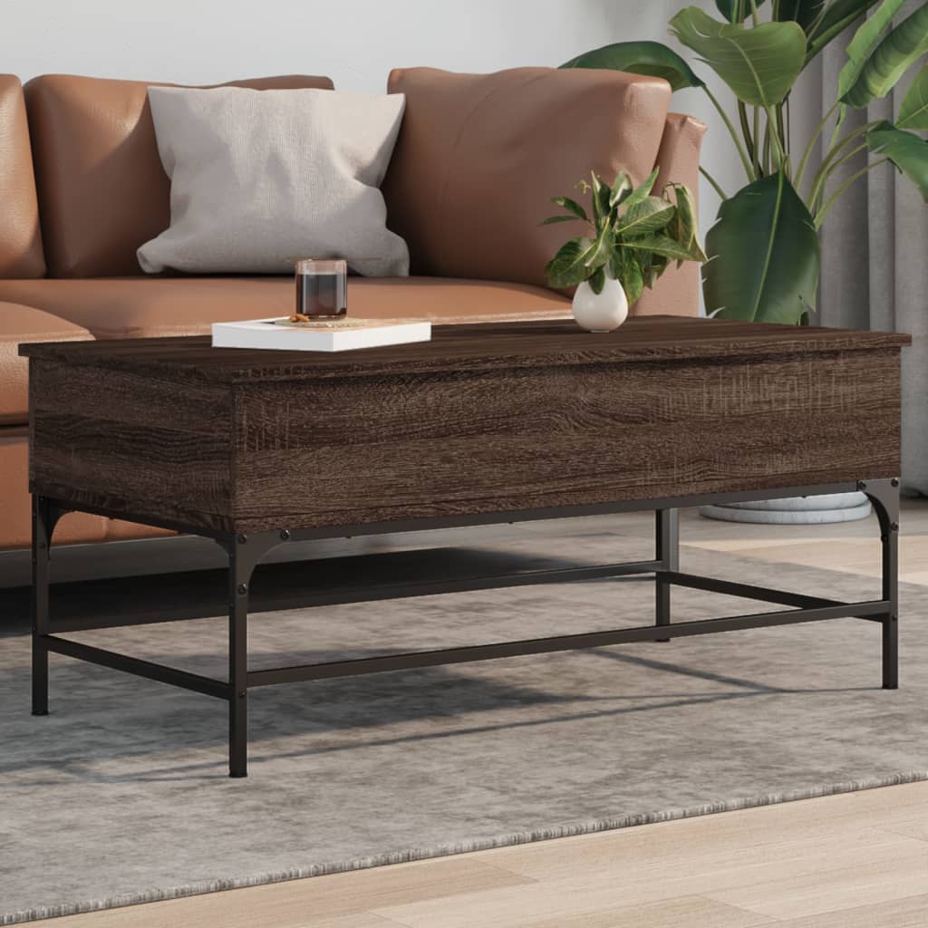 Coffee Table Engineered Wood And Metal