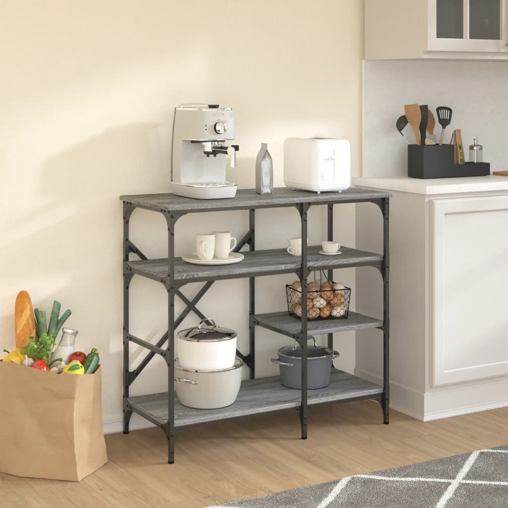 Baker's Rack Sonoma 90X40X84 Cm Engineered Wood And Metal