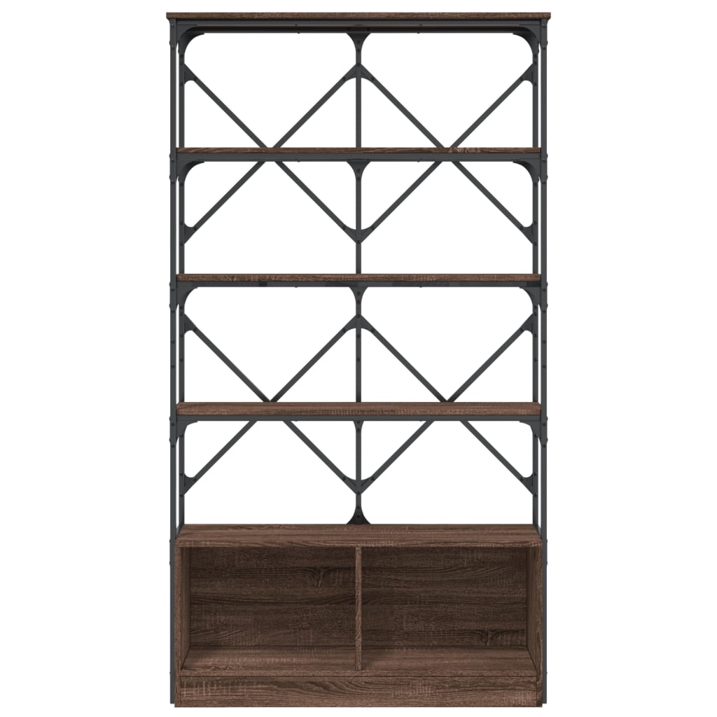 Bookcase 100X26X180 Cm Engineered Wood And Metal