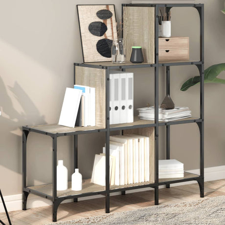 Bookcase 122X30X Engineered Wood And Metal