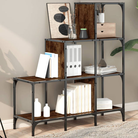Bookcase 122X30X Engineered Wood And Metal