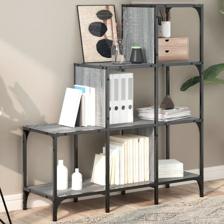 Bookcase 122X30X Engineered Wood And Metal