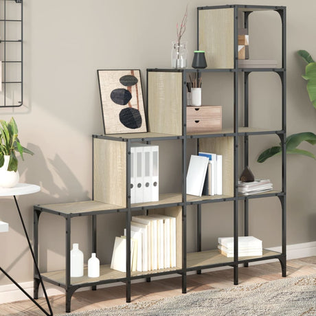Bookcase 122X30X Engineered Wood And Metal