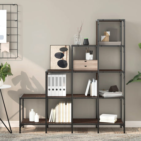Bookcase 122X30X Engineered Wood And Metal
