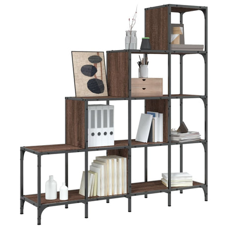 Bookcase 122X30X Engineered Wood And Metal
