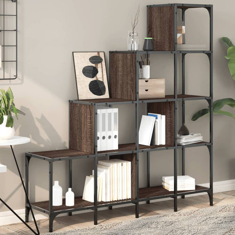 Bookcase 122X30X Engineered Wood And Metal