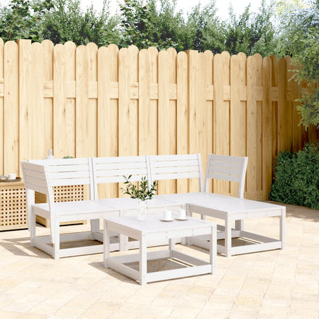 4 Piece Garden Lounge Set Solid Wood Pine