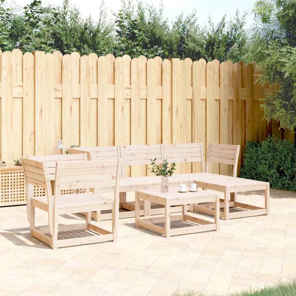 5 Piece Garden Lounge Set Solid Wood Douglas