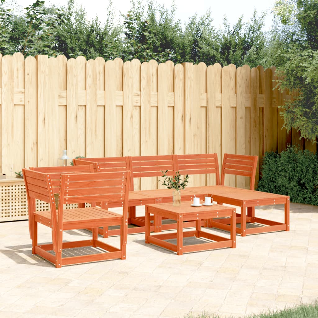 5 Piece Garden Lounge Set Solid Wood Douglas
