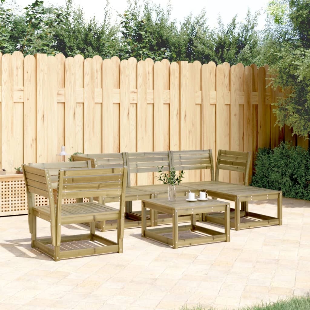 5 Piece Garden Lounge Set Solid Wood Douglas