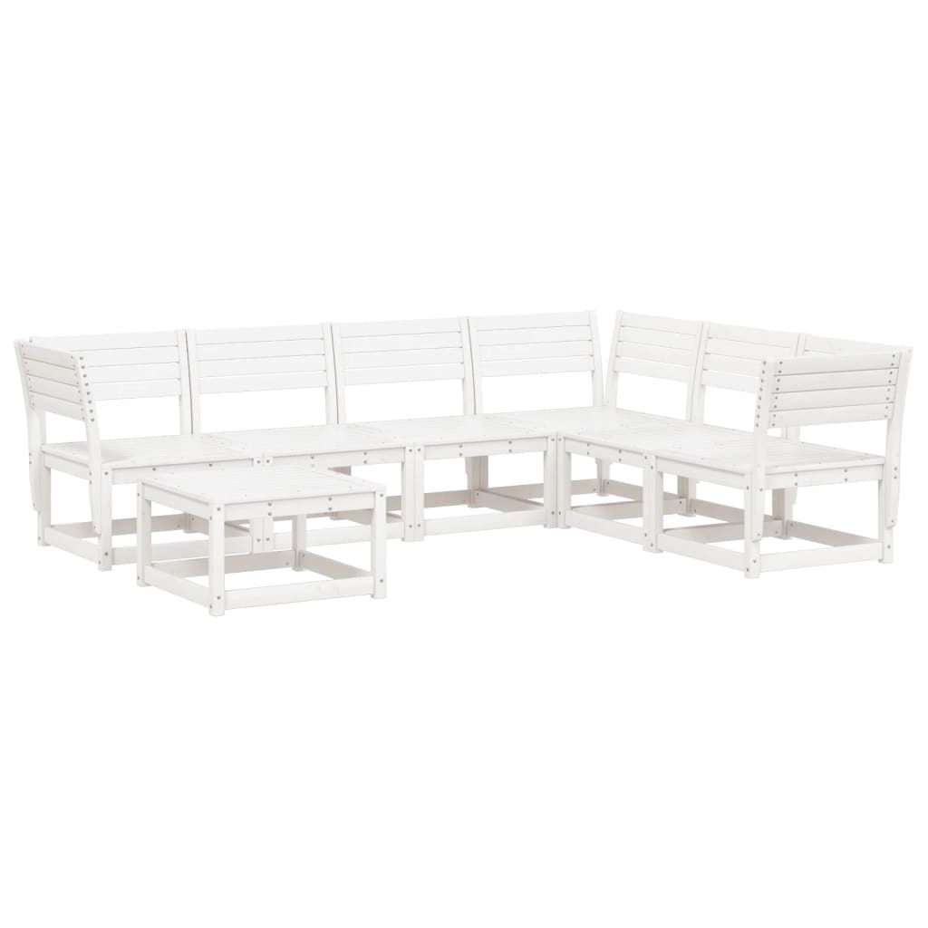 7 Piece Garden Lounge Set Solid Wood Pine
