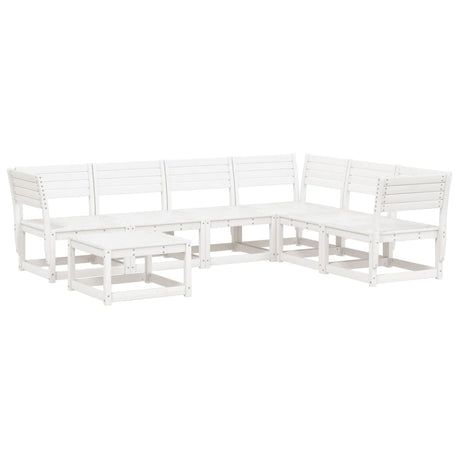 7 Piece Garden Lounge Set Solid Wood Pine