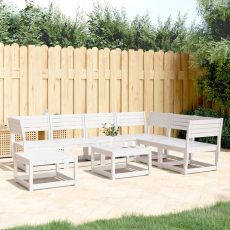 7 Piece Garden Lounge Set Solid Wood Pine