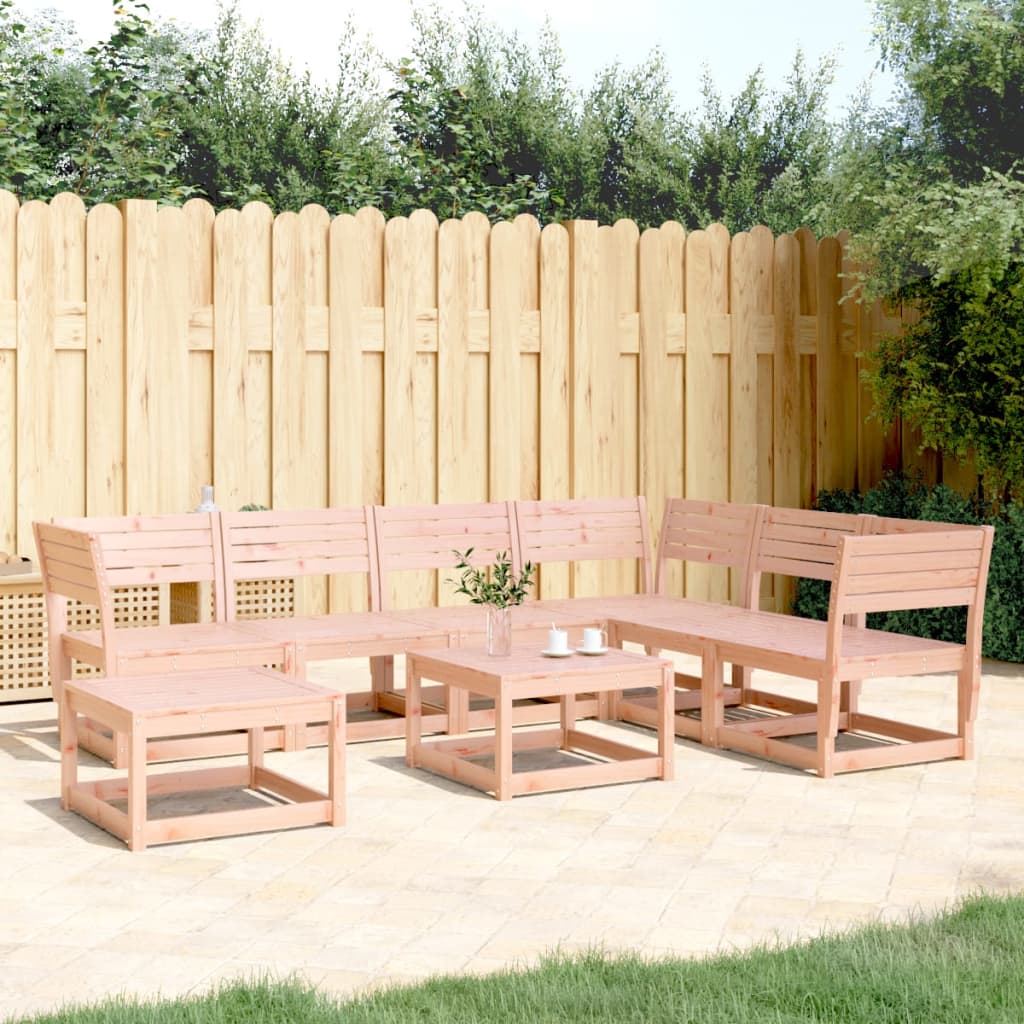 7 Piece Garden Lounge Set Solid Wood Pine