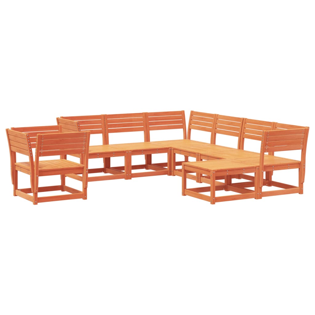 8 Piece Garden Lounge Set Solid Wood Pine