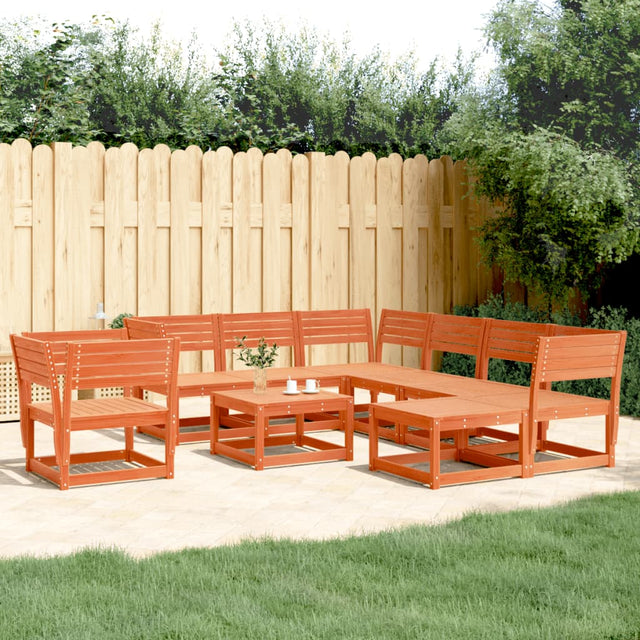 8 Piece Garden Lounge Set Solid Wood Pine
