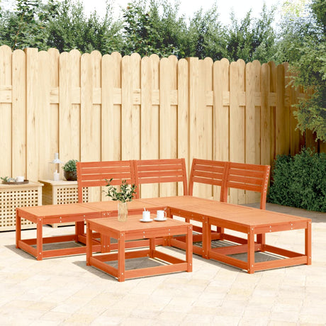 5 Piece Garden Sofa Set Solid Wood Douglas